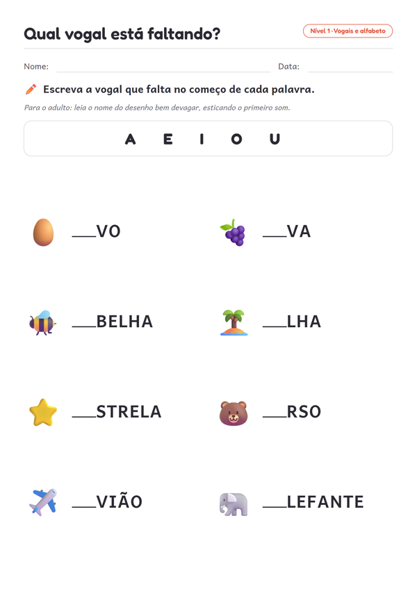 Exemplo de atividade