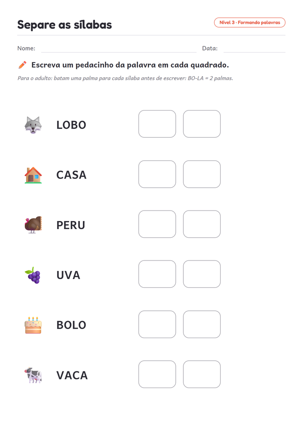 Exemplo de atividade